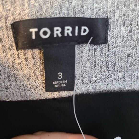 Torrid Grey Ribbed Zip Front Womens 3X Bodycon Pencil Thick Skirt Careerwear - Picture 8 of 12